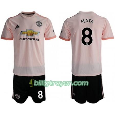Billige Fotballdrakter Manchester United Mata 8 Barn Bortedraktsett 2018/19 Kortermet